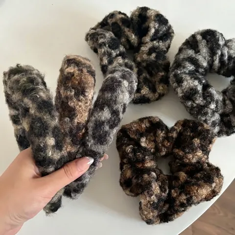 Leopardenmuster Lammwolle Plüsch Stirnband Haargummi Für Damen Herbst Winter Mode Handgefertigte Haaccessoires Kopfschmuck