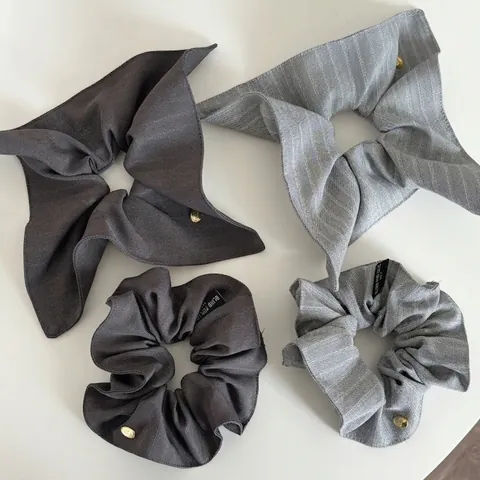 Eleganti Elastici per Capelli in Tessuto a Righe per Donna Fiocco Fatto a Mano Retro Copricapo in Stoffa Con Fibbia in Metallo Accessori per Capelli Chic