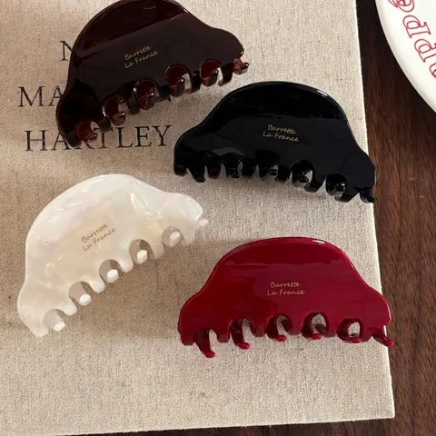 Pinza per Capelli a Forma di Nuvola in Acetato Stile Francese Con Scritte Dorate per Donna Fermaglio Geometrico alla Moda Accessori per Capelli