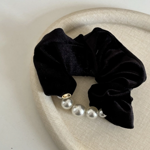 Elastico per Capelli Elegante in Velluto con Künstliche Perle Francese Vintage Grandi Elastici per Capelli per Donna Accessori Quotidiani