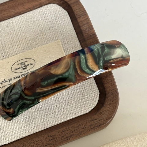 Vintage Acetate Hair Clip For Women French Handmade Leopard Green Tortoiseshell Bow Claw Clip Elegant Daily Hair Accessories