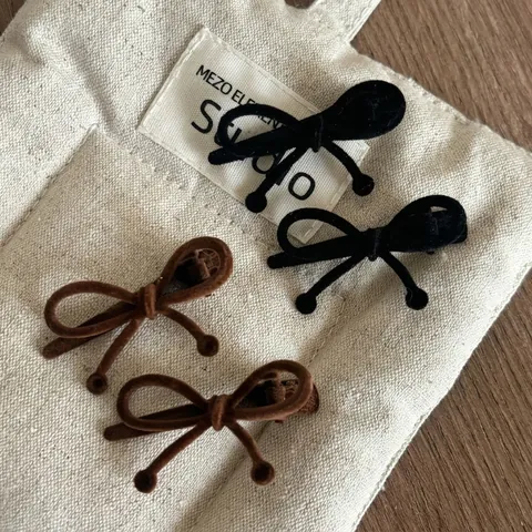 Women's Flocked Velvet Bow Hair Clip Minimalist Alloy Side Clip Elegant Headwear Fashion Hair Accessory For Daily Party