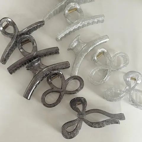 Elegante Fermaglio per Capelli in Acrilico con Scintillio Fine Grandi Dimensioni Accessorio per Capelli Antiscivolo per Donna