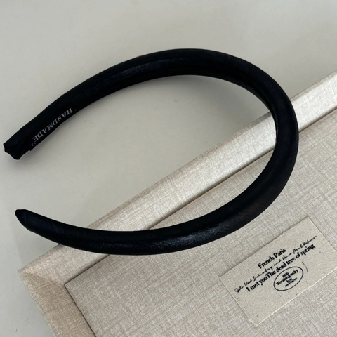 Cerchietto Imbottito in Raso da Donna Minimalista Texturizzato Fatto a Mano Tinta Unita Cerchietto Puffy Accessori per Capelli
