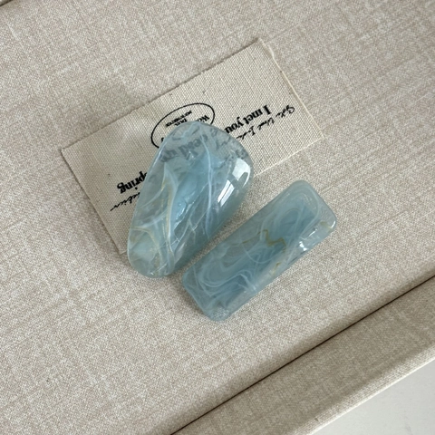 Marmortextur Acryl Haarklammern Mode Einfache Seitenknall Entenschnabel Clips Für Damen Mädchen Tägliche Haaccessoires