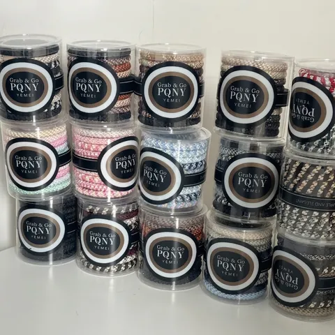 Coleteros Trenzados de Alta Elasticidad en Frasco Transparente Multicolor Soportes para Cola de Caballo Accesorios para el Cabello