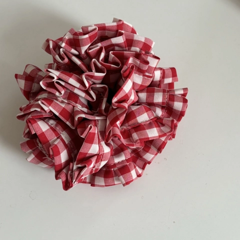 Vintage Red White Gingham Fabric Headband For Women French Sweet Double Layer Bow Hair Band Retro Plaid Headwear Hair Accessories