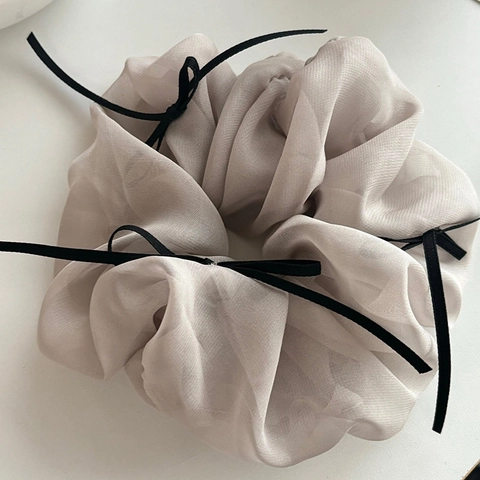 Französisch Stil Balletcore Netz Haargummi Mit Süßer Schleife Aus Band Weich Organza Großes Haargummi Für Damen Alltag Haar Zubehör