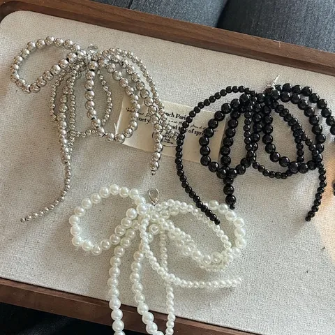 Mode Künstliche Perle Schleife Perlen Tasche Anhänger Quaste Schuhschnalle Legierung Anhänger Für Damen Taschen Schuhe Zubehör