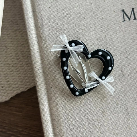 Vintage Polka Dot Schleife Metall Haarklammer Für Damen Süße Wassertropfen Geometrische Haarnadel Mode Handmade Kopfschmuck