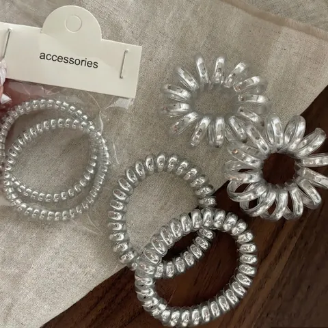 Metallic Harz Spirale Telefonkabel Haargummi Set Mode Elastische Keine Knick Haarringe Stirnband Für Damen Haarschmuck
