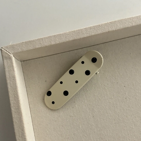 Vintage Polka Dot Hair Clip Metal Duckbill Clip Geometric Square Oval Hair Accessories For Women Daily Fashion Styling