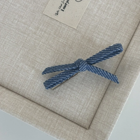 Pince à Cheveux Nœud en Denim Vintage pour Femmes Mode Style Coréen Tissu Jeans Bleu Pince Requin Accessoires de Coiffure