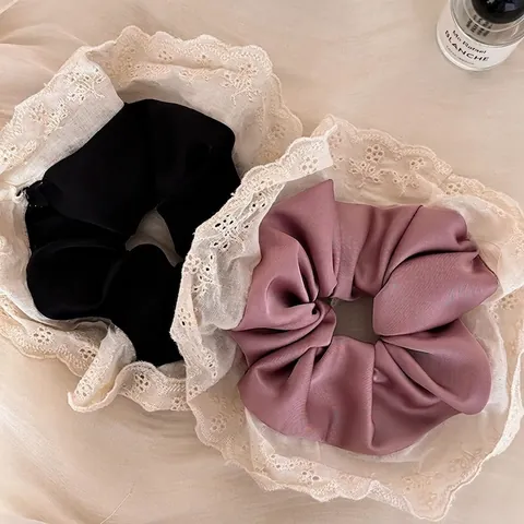 Fermaglio per Capelli Oversized Vintage Francese in Pizzo e Raso Grande Fiocco Pinza Elegante Accessori per Capelli da Donna