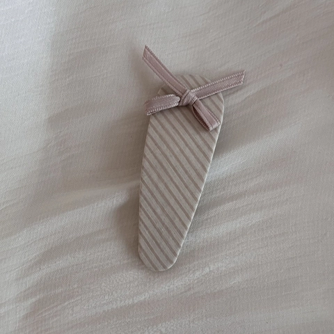 Fermaglio per Capelli con Fiocco a Quadretti e Righe Coreano e Scrunchie in Tessuto Elegante Stile Francese per Donna