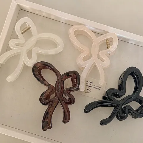 Grande Pinza per Capelli in Acrilico a Farfalla Elegante Clip Squalo Geometrica Semplice Accessorio Capelli per Donna Styling