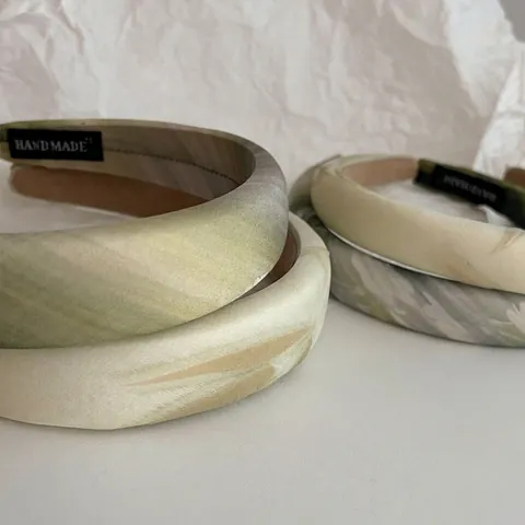 Vintage Gepolsterter Satin Haarreif Für Damen Marmor Muster Handgefertigt Dicker Schwamm Haarschmuck Elegantes Haarband