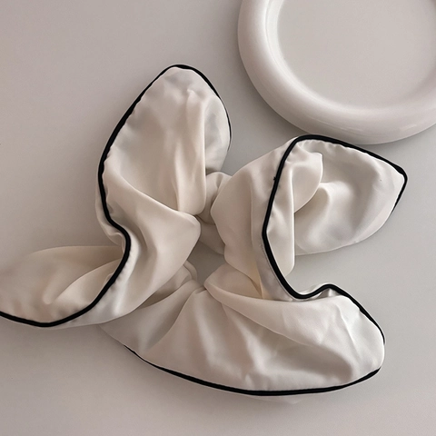 Semplice Elastico Scrunchie in Satin Grande per Donna Stile Coreano Anello per Capelli Supporto per Coda di Cavallo Accessori
