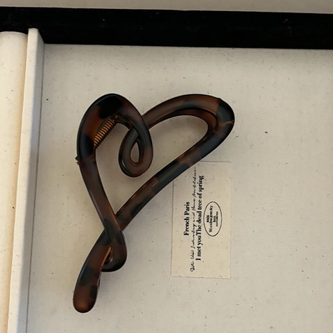 Pinza para el Cabello Elegante en Forma de Corazón para Mujer Moda Acrílico Pinza de Tiburón Accesorios para Mujeres Niñas