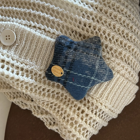 Fermagli per Capelli a Fiocco Plaid Vintage per Donna Dolce Stile Preppy Stella Modello Tessuto Forcine Fatto a Mano Gioielli per Capelli