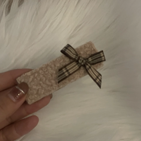 Süße Plüsch Lammwolle Keks Haarspangen Handgemacht Lebkuchenmann Biskuit Haarnadeln Weihnachten Festliche Filz Schleife Haarschmuck