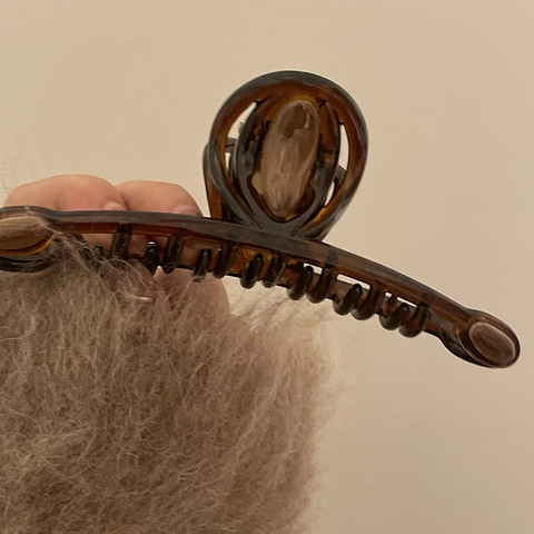 Grande Pinza per Capelli in Acrilico Tartarugato Vintage Color Caffè Caramello per Donna Eleganti Accessori per Capelli