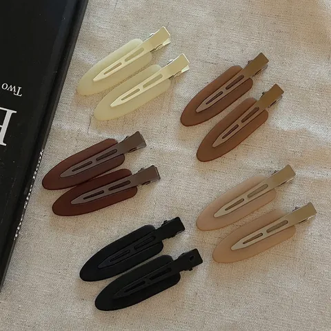 Fashion Matte Jelly Color Acrylic Hair Clips For Women Seamless Hair Fixing Clip For Makeup Styling Daily Hair Accessories
