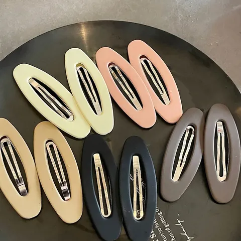 Lega Plastica Opaca Ovali BB Fermagli per Capelli Stile Coreano Semplici Geometrici Laterali Frangia Forcine per Capelli per Donna Ragazze Accessorio