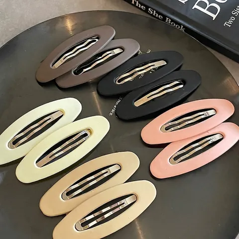 Lega Plastica Opaca Ovali BB Fermagli per Capelli Stile Coreano Semplici Geometrici Laterali Frangia Forcine per Capelli per Donna Ragazze Accessorio