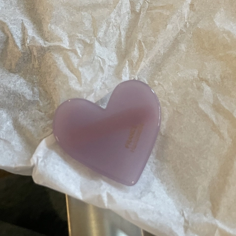Fermaglio per Capelli in Acrilico a Forma di Cuore per Donna Graziosa Pinza a Becco d'Anatra Leopardata Accessori per Capelli a Mano