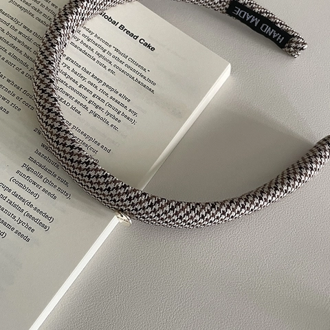 Vintage Hahnentritt Stof Haaraccessoires Elegante Hoofdband Rechthoekige BB Haarclip Vrouwen Dagelijks Kantoor Haarnaald