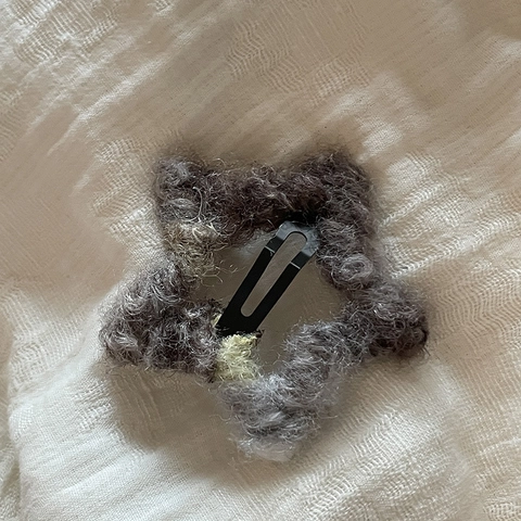 Dolce Fermaglio per Capelli Stella in Peluche Fatto a Mano Lavoro a Maglia Pentagramma BB Clip Accessori per Capelli Donna