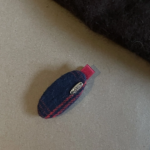 Pinza para el Pelo con Lazo de Cuadros Británicos de Tela a Cuadros Rojos y Azules Diseño de Estrella Accesorios para el Pelo Vintage para Mujeres Niñas