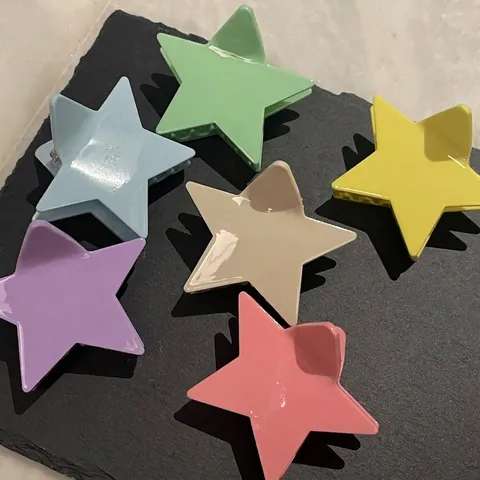 Acetate Star Hair Claw Clip For Women Sweet Cool Pentagram Hairpin Macaron Colors Y2K Accessories Geometric Hair Jewelry