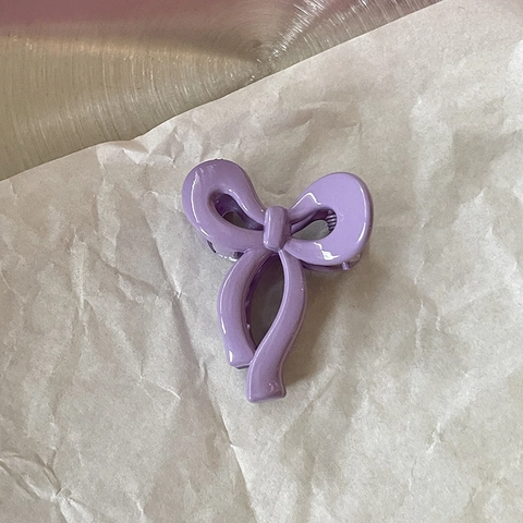 Süße Bonbonfarben Acryl Schleife Haarklammer Kleine Band Pony Clip Für Damen Mode Handgefertigte Haarschmuck