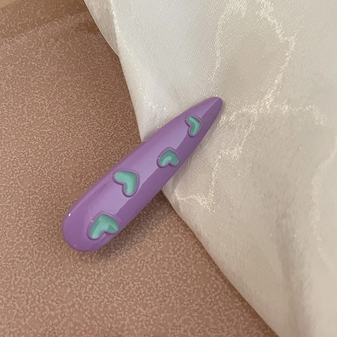 Dolce Fermaglio per Capelli con Motivo a Cuore Colorato in Lega Smaltata Geometrico per Frangia Donna Accessori Capelli Moda