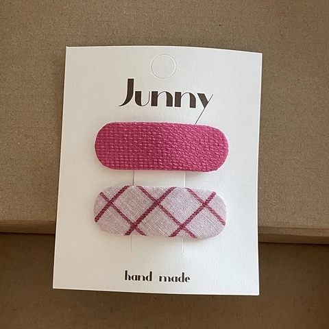 Met Stof Omwikkelde Ruitjes Bloem Haarclips Voor Peuter Meisjes Zoete Handgemaakte Pony BB Clips Haaraccessoires