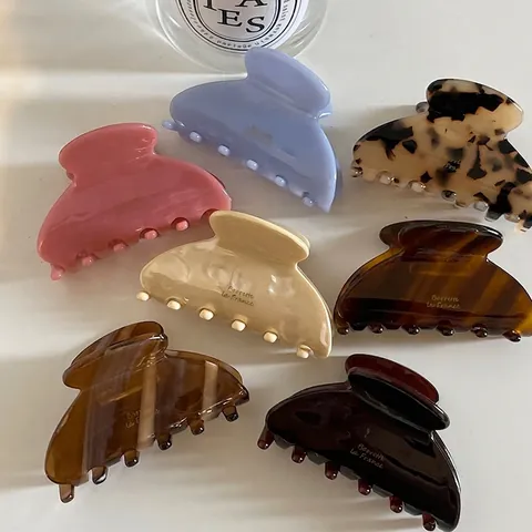 Französischer Minimalistischer Acetat Kleiner Haarkralle Clip Leopardenmuster Schildpatt Shark Clip Haarschmuck Für Damen Mode