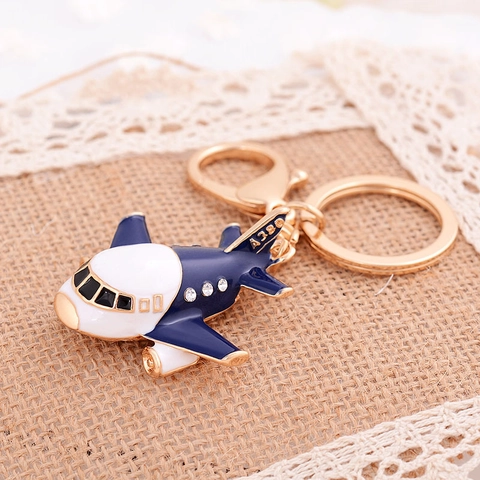 Kreativer A380 Flugzeug Modell Schlüsselanhänger Legierung Emaille Anhänger Mit Strass Für Damen Tasche Auto Schlüssel Dekor Schmuck