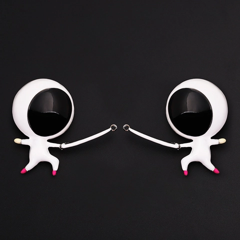 Creatieve Schermer Metalen Sleutelhanger Sporter Astronaut Figuur Hanger Sleutelring Voor Kinderen Tas Decoratie Souvenir Cadeau
