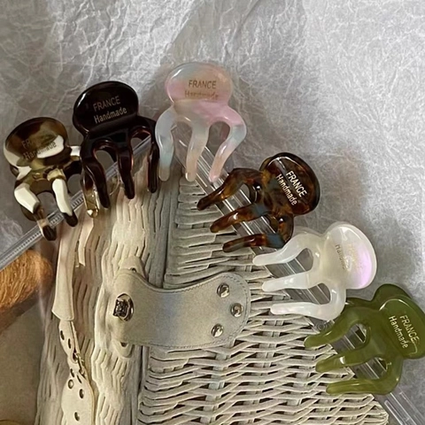 Mini Fermagli per Capelli in Acetato Piccola Pinza a Squalo Motivo Leopardato Donna Moda Accessori per Capelli Quotidiani