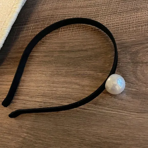Cerchietto per Capelli in Tessuto Minimalista Elegante Con Decorazione di Grande Perla Artificial Bianca Sintetica per Donna Accessori in Stile Coreano
