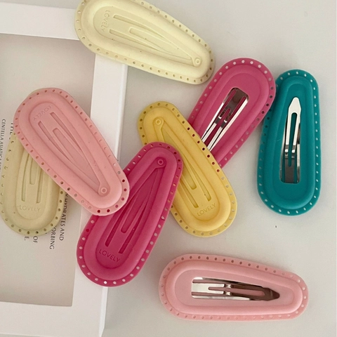 Lovely Mollette per Capelli con Stampa di Lettere Opache per Donna Ragazza Clip a Becco di Corvo Geometriche Accessori per Capelli alla Moda