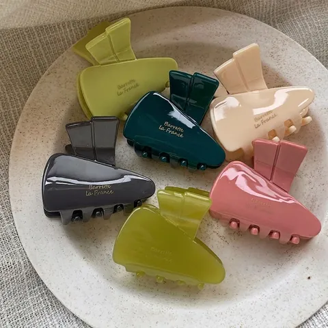 French Style Acetate Hair Claw Clip For Women Playful Jelly Color Side Bangs Small Clip Girly Hair Accessories