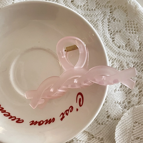 Moda Pinza per Capelli in Resina da Donna Opaco Rosa Blu Ciano Geometrico Grande Artiglio per Capelli Elegante Accessori Quotidiani
