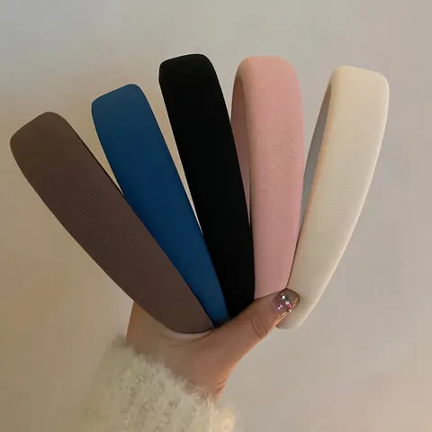Cerchietto in Spugna Imbottito da Donna Tinta Unita Tessuto Ispessito Fascia per Capelli per Lavaggio Viso Accessori per Capelli Moda