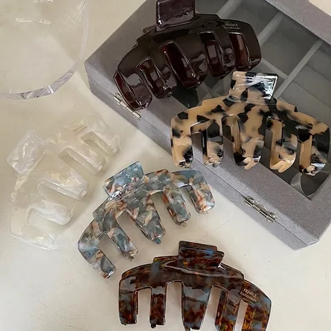 Koreanische Ins Vintage Acetat Große Haarklammer Für Damen Mode Leopard Schildpatt Haargreifer Handgefertigter Haarschmuck