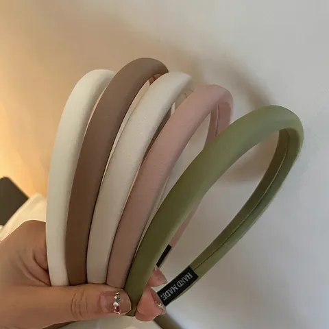 Cerchietto Imbottito in Raso Tinta Unita Vintage per Donna Cerchietto per Capelli in Spugna Accessori per Capelli Eleganti
