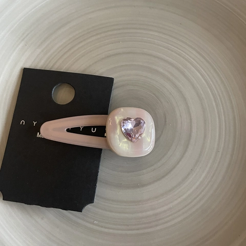 Juego De Pinzas Para El Cabello De Acetato Con Corazón Estrella Y Strass Para Mujeres Niñas Clips Laterales Hechos A Mano Moda