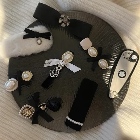 Vintage Französische Kamelie Künstliche Perle Schleife Haarspange Für Damen Retro Elegante Samtschleife Haarnadeln Haarschmuck
